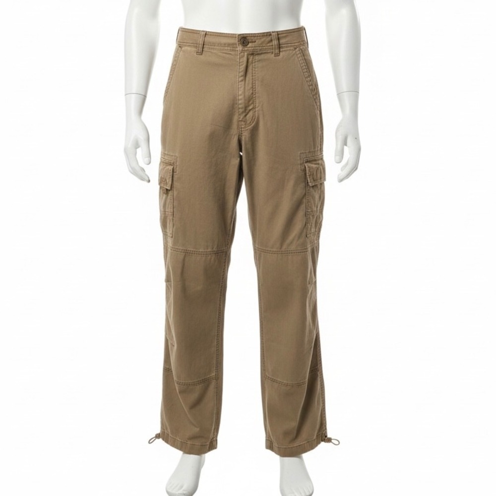 Abercrombie & Fitch Cargo Pants Mens 30x30 Khaki Tan Gorpcore Techwear Baggy Y2K